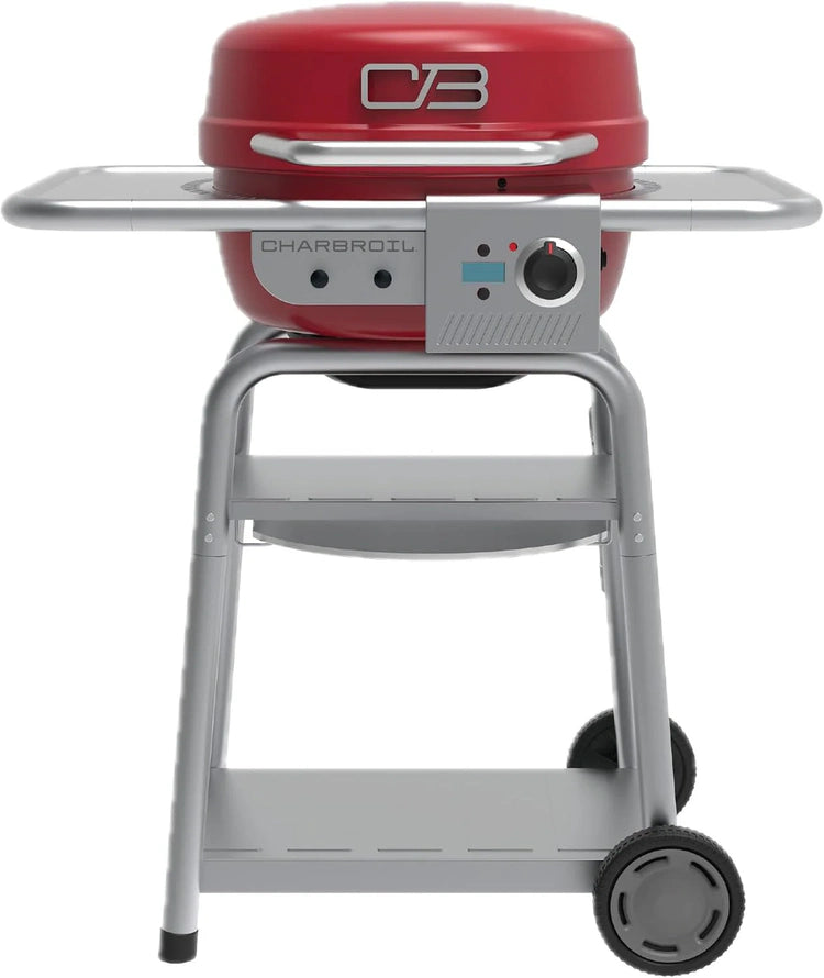 Charbroil 3-in-1 Dual Fuel Outdoor Bistro Pro Electric Grill & Griddle + Charcoal Mode BBQ, Black - 25302145