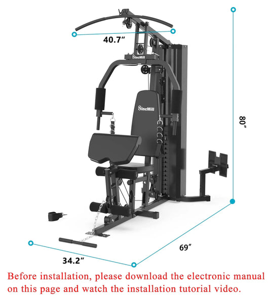 Home Gym SCM-1148L 148LB Multifunctional Full Body Home Gym Equipment for Home Workout