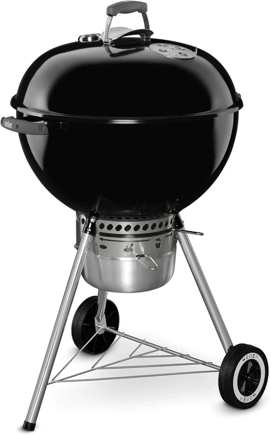 Weber Original Kettle Premium Charcoal Grill, 22-Inch, Black Outdoor BBQ Grill with Built‑In