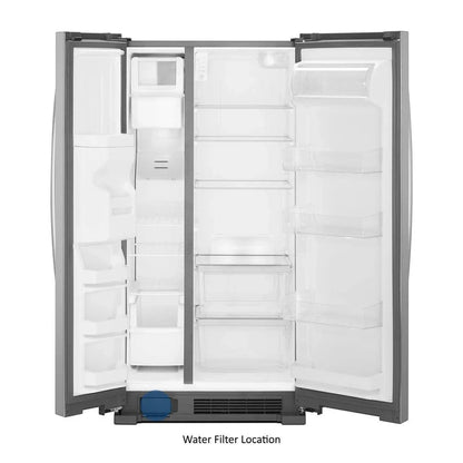 2025 36-Inch Wide Side-By-Side Refrigerator - 24 Cu. ft. Stainless Steel
