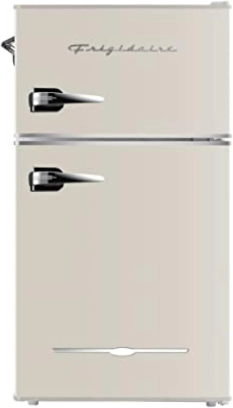Frigidaire Retro Mini Fridge with Freezer Side Bottle Opener-Small 2 Door Refrigerator Office Bar