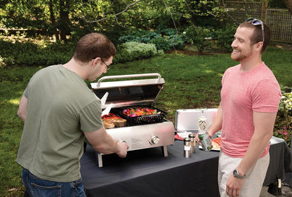Cuisinart Chef's Style Tabletop Portable Propane Grill, 20,000 BTU Stainless Steel 2-Burner