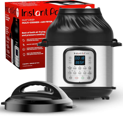 Instant Pot Duo Crisp 11-in-1 Air Fryer and Electric Pressure Cooker Combo with Multicooker Lids that Air Fries