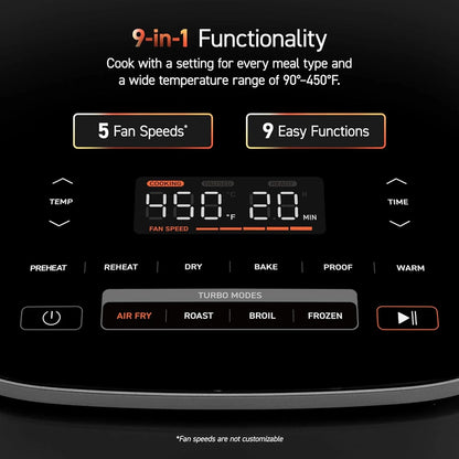 COSORI Air Fryer 9-in-1 Compact & Large 6-Qt Fast Turbo Modes Precise Heat for Even Results