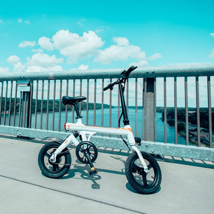 Jasion EB3 Electric Bike Adults 21mph, 500W Peak Motor, 270Wh Battery, Rear Suspension, 3 Levels Assist, 14&prime;&prime; Folding Ebike for Adults and Teens, Complies to UL2849