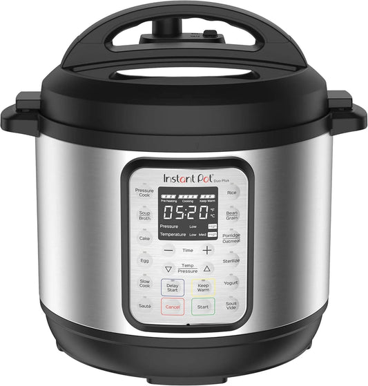 Instant Pot Duo Plus 9-in-1 multi-function cooker, pressure cooker, slow cooker, rice cooker, steamer, stir-fry
