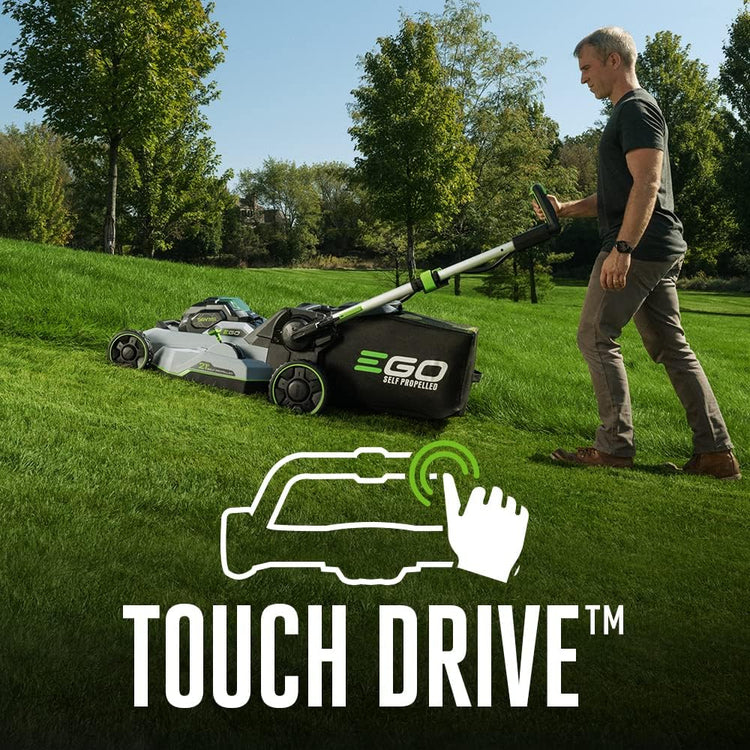 EGO Power+ LM2102SP-A 21-Inch 56-Volt Lithium-ion Self-Propelled Cordless Lawn Mower (2) 4.0Ah Battery and Rapid Charger Included