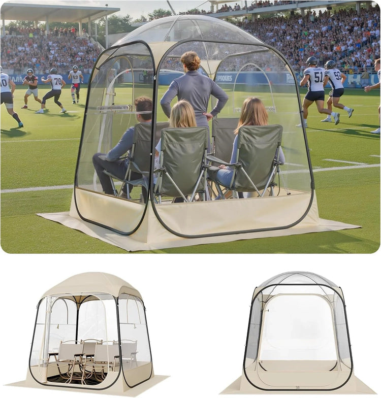 VEVOR Pop up Sports Tent, 8 Sizes Optional Clear Bubble Tent for 1-6 Person