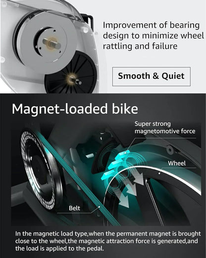 Foldable Exercise Bike Stationary Bikes for Home, 5 IN 1 Indoor Workout Bike, Cycling Bike with 16-Level Quiet Magnetic Resistance, 6.6 LBS Flywheel and 300LBS Capacity, 2025 Designed 817 X-bike