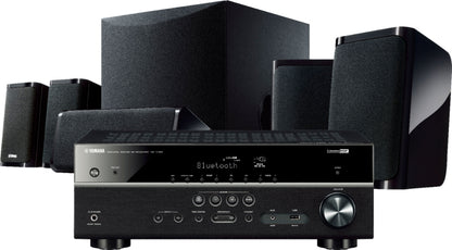 2025 Yamaha – 5.1-Channel 4K Home Theater Speaker System with Powered Subwoofer and Bluetooth Streaming – Black