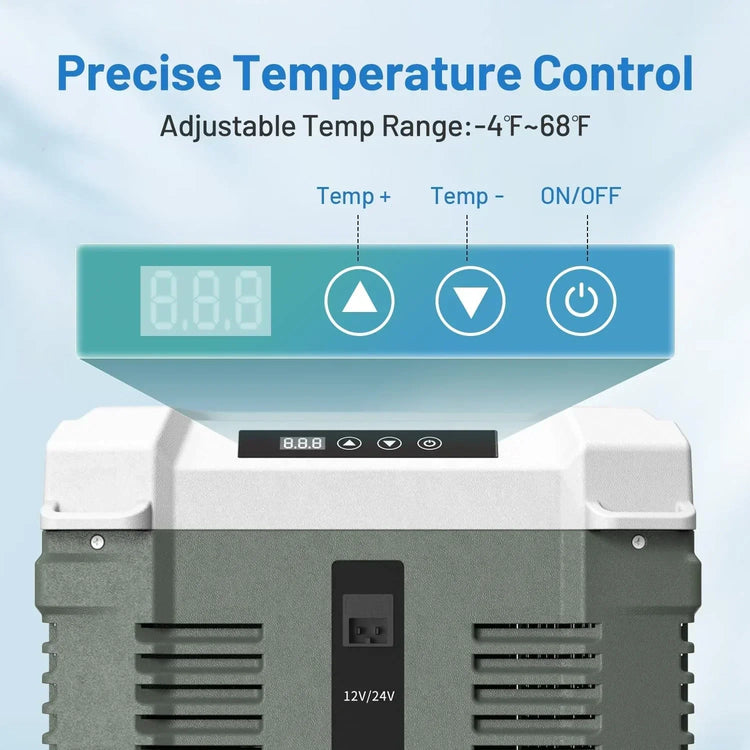 Alpicool 12 Volt Refrigerator 12V Car Fridge 10 Quart Small Car Refrigerator Portable Fridge 12/24V