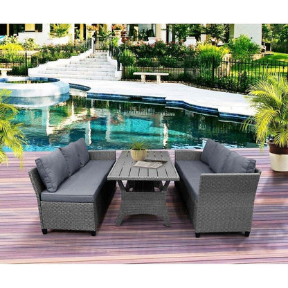 Bromford Rectangular 35.4'' Long Dining Set with Cushions