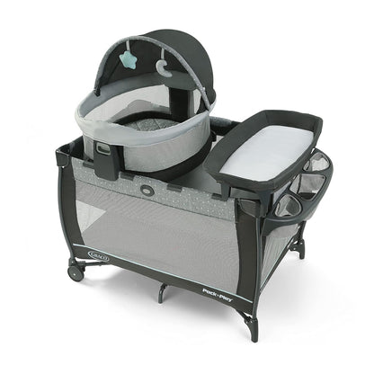 Graco Pack 'n Play Close2Baby Bassinet Playard Features Portable Bassinet Diaper Changer and More Derby