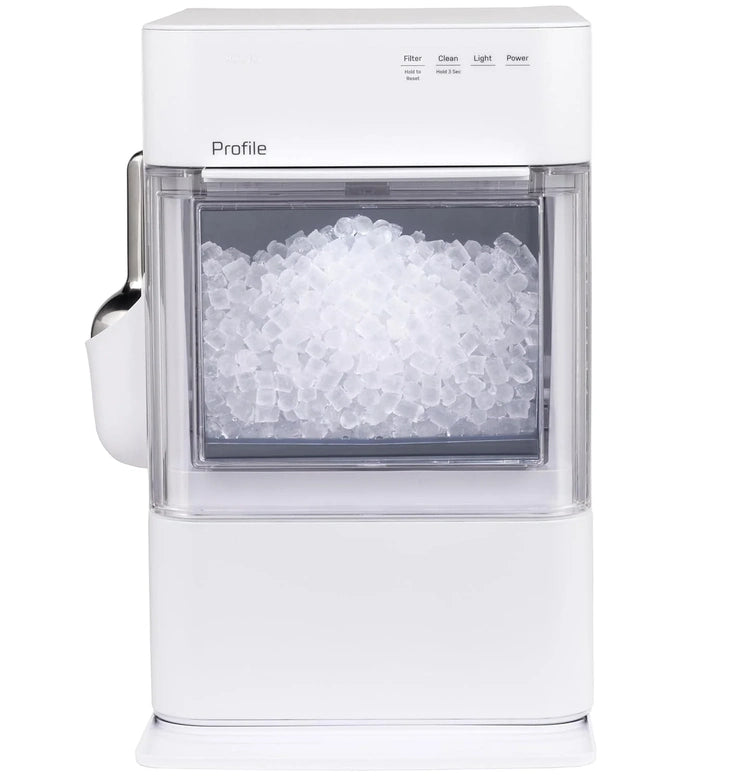 GE Profile Opal 2.0 Ultra Nugget Ice Maker with Scale Inhibiting Filter, Scoop Included, 38 lbs in 24 Hours, Pellet Ice Machine with WiFi & Smart Connected, Stainless Steel