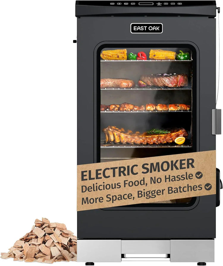 EAST OAK 30" Outdoor Electric Smoker Built-in meat probe smokes up to 6 times longer
