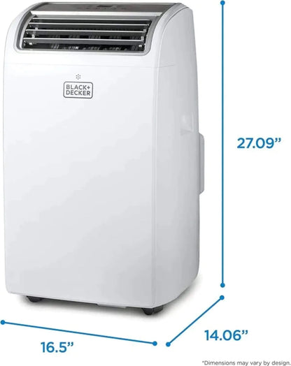 BLACK+DECKER Air Conditioner, 14,000 BTU Air Conditioner Portable for Room up to 700 Sq. Ft. with Remote Control, White