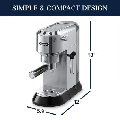 De'Longhi Dedica Espresso Machine with Manual Milk Frother