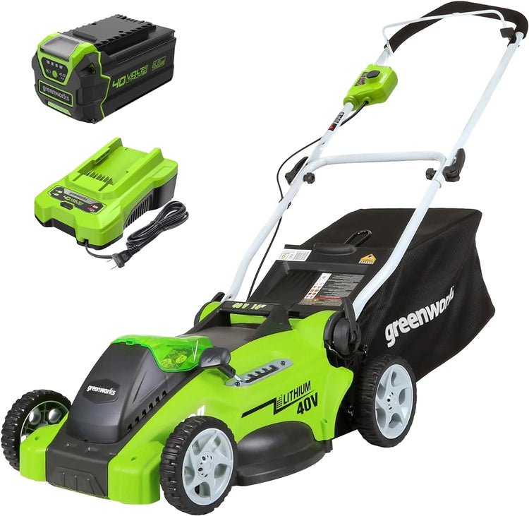 Greenworks 40V 21" Self-Propelled Cordless Lawn Mower Brushless Motor, 5.0Ah Battery