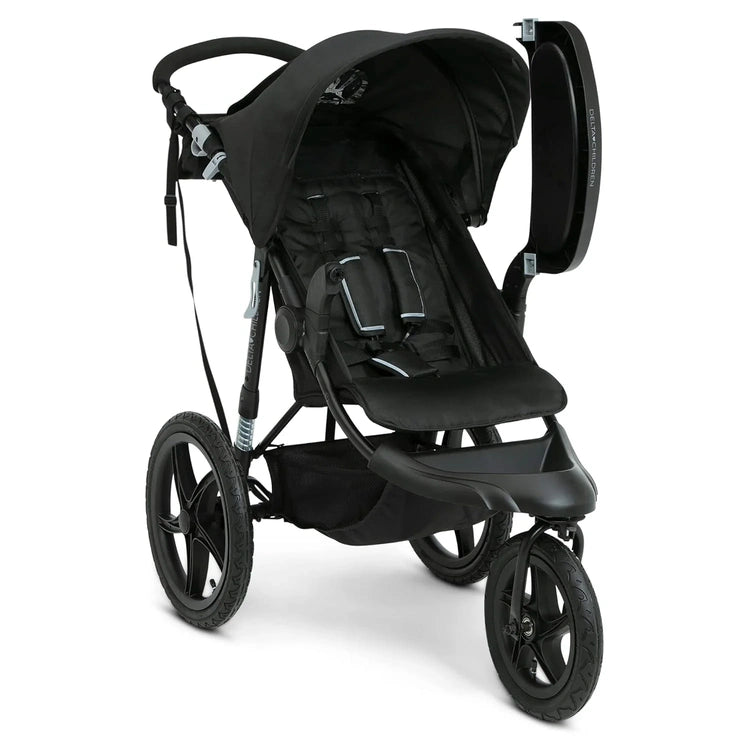 Delta Children Apollo Jogging Stroller Shock Absorbing Frame with Large Canopy Recline