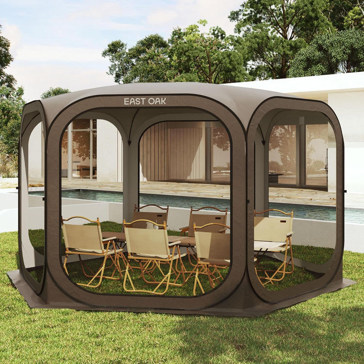 EAST OAK Screen House Tent Pop-Up Portable Screen Room Canopy Instant Screen Tent 10 x 10 FT