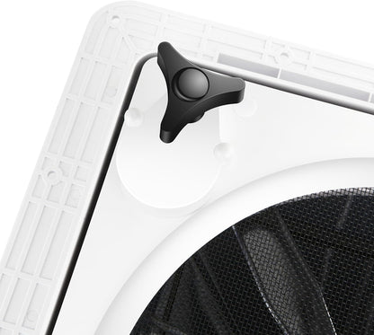 MaxxAir 10 Speed Roof Vent Fan 12V with Thermostat, Rain Sensor, Remote &amp; App Control, 14&prime;&prime;x14&prime;&prime; Reversible Powered Lift