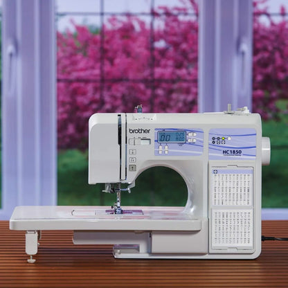Brother HC1850 sewing and quilting machine, 185 built-in stitches, LCD display