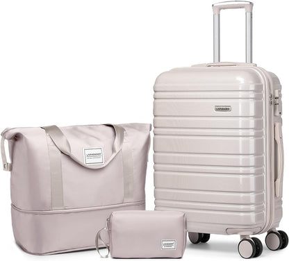 6-piece luggage set, expandable hardshell suitcase set with spinner wheels, lightweight rolling luggage set