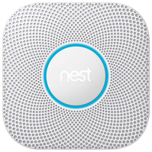 Google Nest Protect 2nd Gen Wired Smoke & CO Alarm with Voice Alerts and Phone Notifications