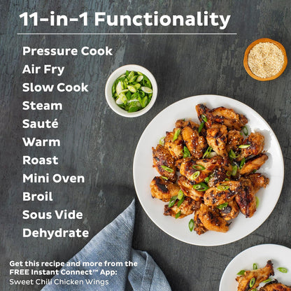 Instant Pot Duo Crisp 11-in-1 Air Fryer and Electric Pressure Cooker Combo with Multicooker Lids that Air Fries
