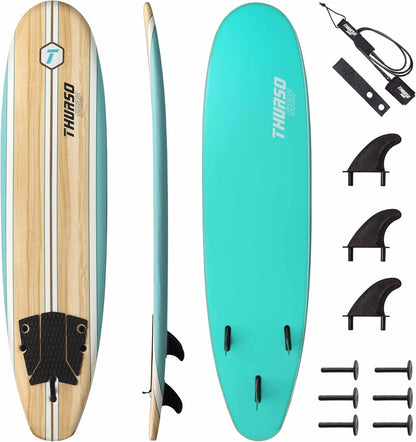 Thurso Surf 7/8 ft Soft Top Foam Beginner Surfboard for Adults and Kids Perfect Longboard for Surfing Beach Fun and Water Sports Lightweight and Durable Modern Design for All Levels of Surfers