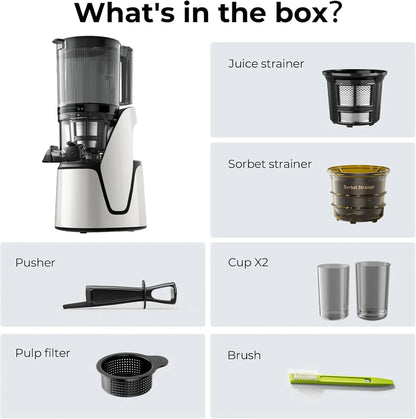 EanOruus Juicer Machines, 3 in 1 Cold Press Juicer with Extra Large Chute 100 oz Large Capacity
