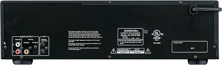 Onkyo DXC390 6-Disc CD Changer, Black