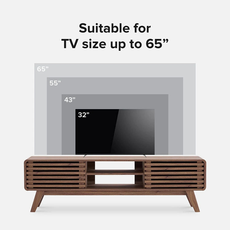 mopio Ensley 59" Walnut TV Stand for 55/60/65 inch TV