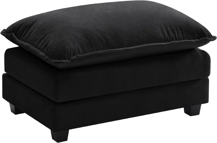 Ihanherry 146" U-Shaped Modern Sofa Modular Sectional Cloud Couch with 2 Ottoman, 6-Seat Chenille Deep Seat Sofa with 6 Pillows for Living Room, Bedroom and Apartment, Grey