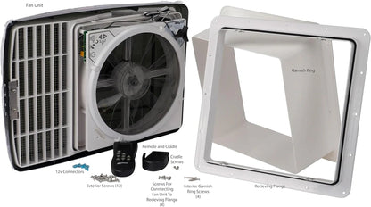 Air 00-07500K MaxxFan Deluxe with Remote - Smoke, Black