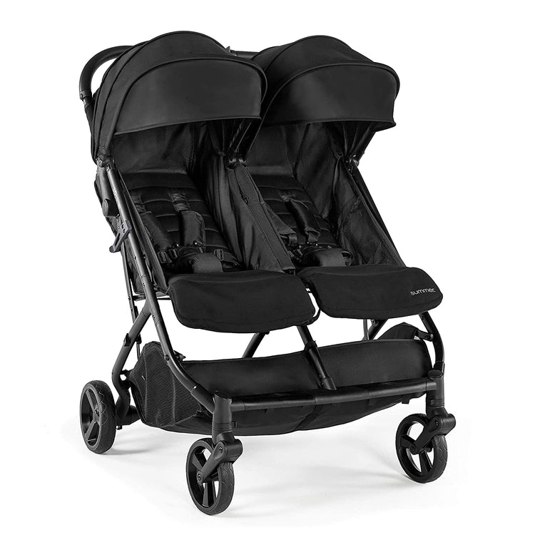 3Dpac CS+ Double Stroller Black ?C Car Seat Compatible Baby Stroller ?C Lightweight Stroller with Convenient One-Hand Fold