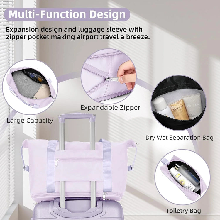 6-piece luggage set, expandable hardshell suitcase set with spinner wheels, lightweight rolling luggage set