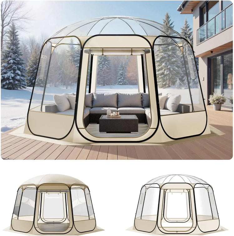 VEVOR Pop up Sports Tent, 8 Sizes Optional Clear Bubble Tent for 1-6 Person