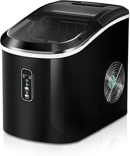 EUHOMY Nugget Ice Maker Countertop, 40Lbs/24H Pebble Ice Maker Machine, Self-Cleaning Countertop Sonic Ice Makers with Ice Scoop&Basket, Pellet Ice Maker Machine for Home/Kitchen/Office