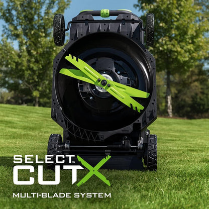 EGO Power+ LM2102SP-A 21-Inch 56-Volt Lithium-ion Self-Propelled Cordless Lawn Mower (2) 4.0Ah Battery and Rapid Charger Included