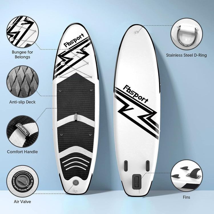 Premium Stand Up Paddle Board Yoga Board with Durable SUP Accessories & Carry Bag | Wide Stance Surf Control Non-Slip Deck Leash Paddle and Pump for Youth & Adult