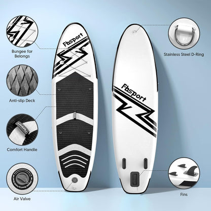 Premium Stand Up Paddle Board Yoga Board with Durable SUP Accessories & Carry Bag | Wide Stance Surf Control Non-Slip Deck Leash Paddle and Pump for Youth & Adult