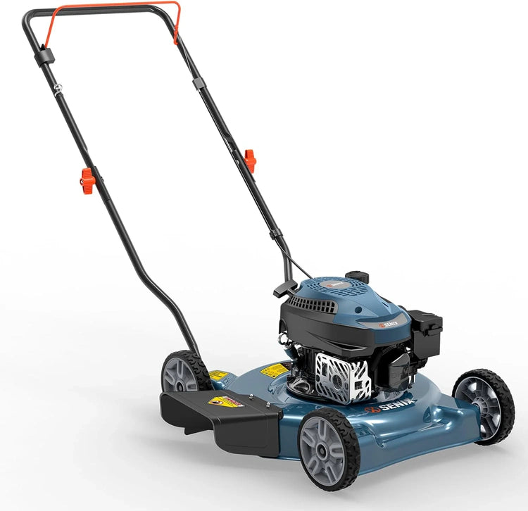 SENIX 20" Gas Lawn Mower, 144 cc Gas Powered Lawnmower, 4-Cycle Engine Walk-Behind