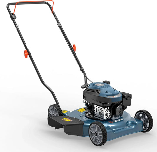 SENIX 20" Gas Lawn Mower, 144 cc Gas Powered Lawnmower, 4-Cycle Engine Walk-Behind