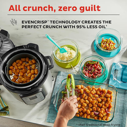 Instant Pot Duo Crisp 11-in-1 Air Fryer and Electric Pressure Cooker Combo with Multicooker Lids that Air Fries