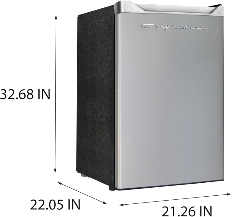 Frigidaire Upright Freezer, 6.5 cu. ft., Deep Freeze, Vinyl Coated Metal with Wire Shelving, Compact for Kitchen, RV, Dorm, Cabin, and Trailer, Platinum Design Series, Silver - 21D x 23W x 56H