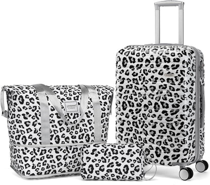 6-piece luggage set, expandable hardshell suitcase set with spinner wheels, lightweight rolling luggage set