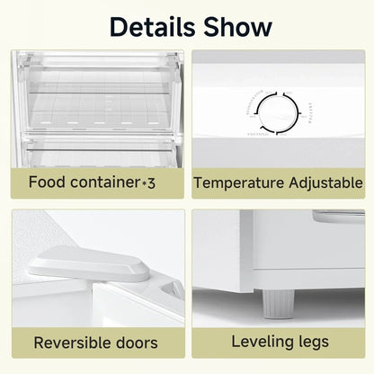 BANGSON Upright Freezer 7.0 Cu.ft Stand Up Freezer Convertible Upright Freezer/Refrigerator