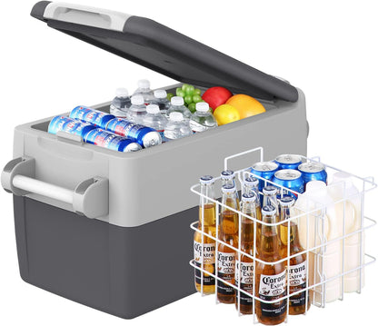 AJ30 Portable RefrigeratorPortable Freezer32 Quart(30L) Electric CoolerCar Refrigerator12/24V DC Cable & 110/240V ACCar Fridge for CampingTruckRVTravelFishing3-YEAR Warranty