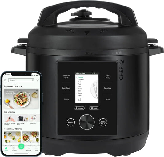 CHEF iQ Smart Pressure Cooker with WiFi and Built-in Scale - Easy-to-Use 10-in-1 Multicooker